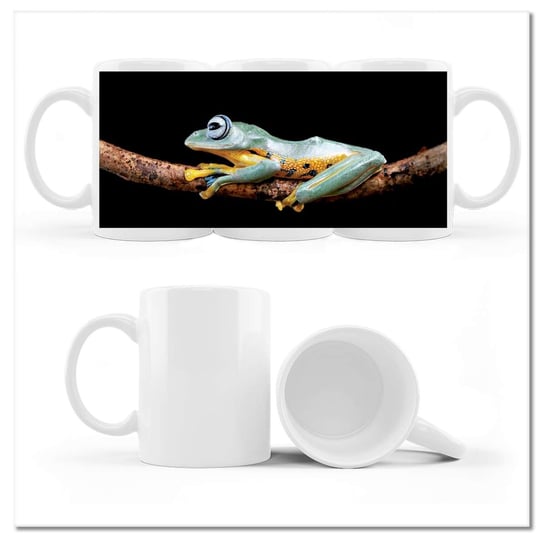 Kubek ceramiczny Foto Piękna żaba na gałęzi 330 ml, ZeSmakiem ZeSmakiem