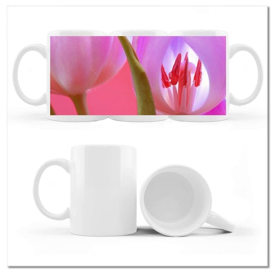Kubek ceramiczny Foto Różowy tulipan 330 ml, ZeSmakiem ZeSmakiem