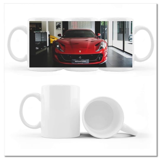 Kubek ceramiczny Foto Samochód Ferrari Auto 330 ml, ZeSmakiem ZeSmakiem