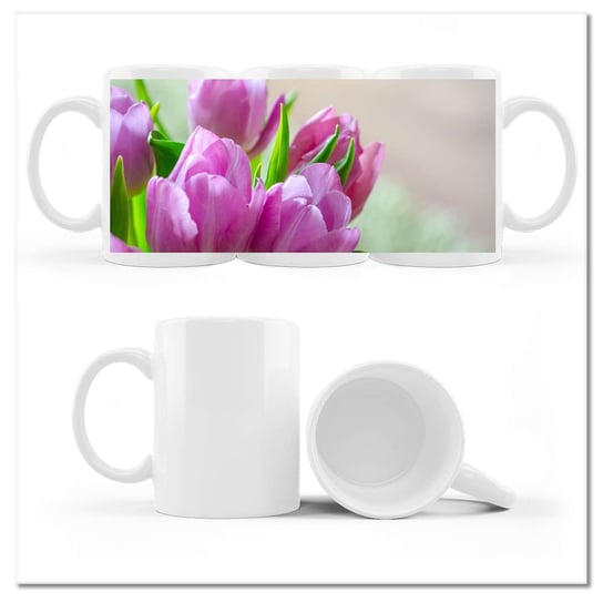 Kubek ceramiczny Foto Tulipany Kwiaty Kwiatki 330 ml, ZeSmakiem ZeSmakiem