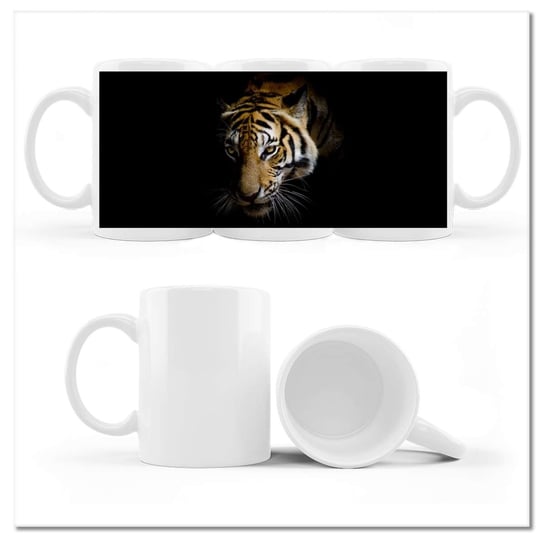 Kubek ceramiczny Foto Twarz tygrysa kota 330 ml, ZeSmakiem ZeSmakiem