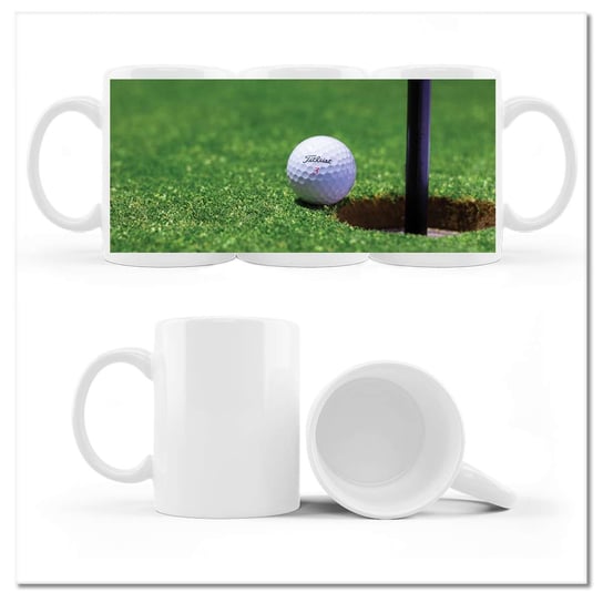 Kubek ceramiczny, Golf, 330 ml, ZeSmakiem, biały ZeSmakiem