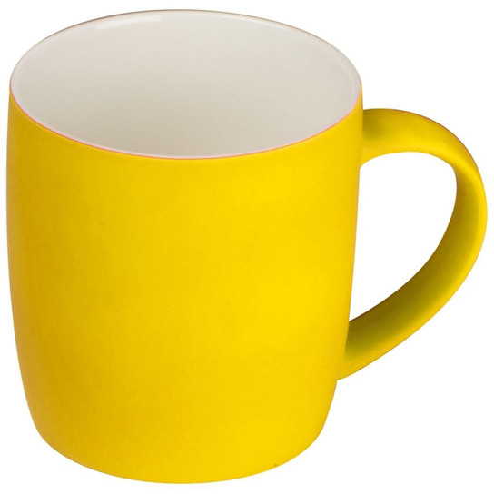 Kubek ceramiczny, Gumowany, 300ml, Basic Basic