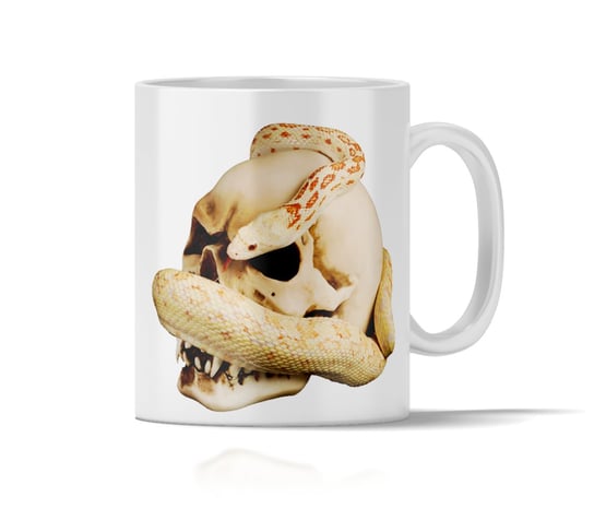Kubek ceramiczny hallowen, wąż czaszka, 5made 5made