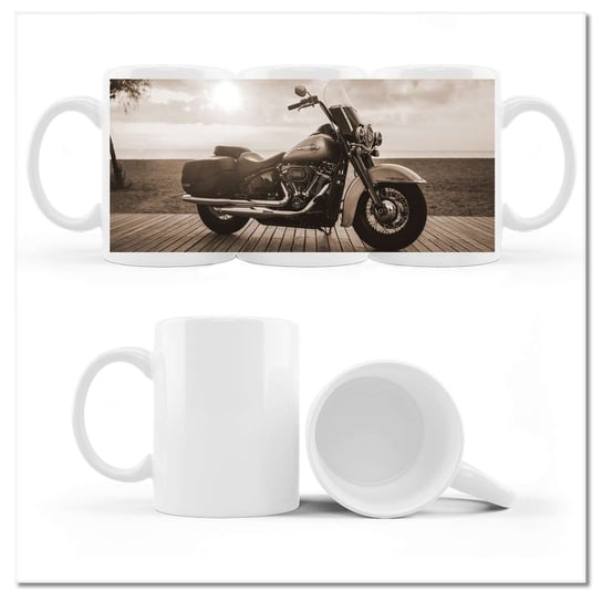 Kubek ceramiczny, Harley Davidson, 330 ml, ZeSmakiem, biały ZeSmakiem