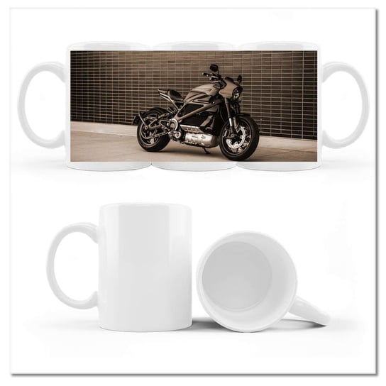 Kubek ceramiczny, Harley Davidson, 330 ml, ZeSmakiem, biały ZeSmakiem