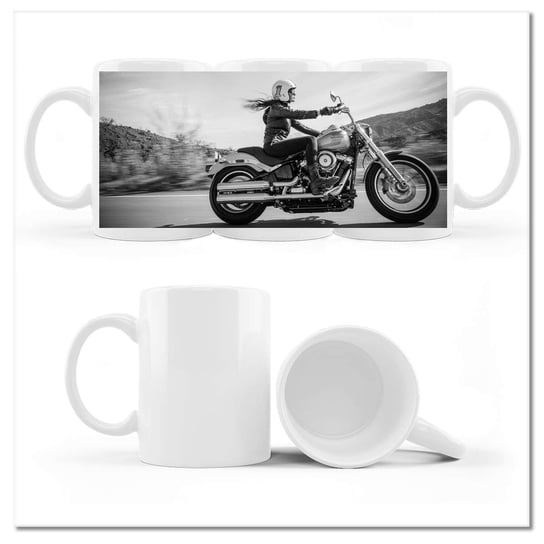 Kubek ceramiczny, Harley Davidson, 330 ml, ZeSmakiem, biały ZeSmakiem