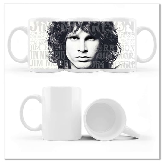 Kubek ceramiczny, Jim Morrison, 330 ml, ZeSmakiem, biały ZeSmakiem
