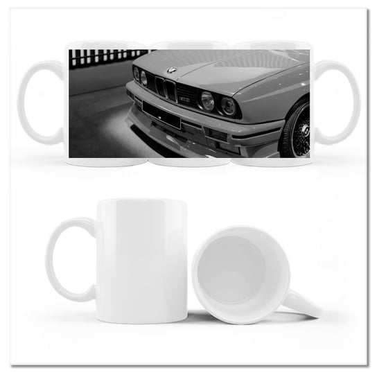 Kubek ceramiczny, Klasyczne BMW BeeMka M3, 330 ml, ZeSmakiem, biały ZeSmakiem