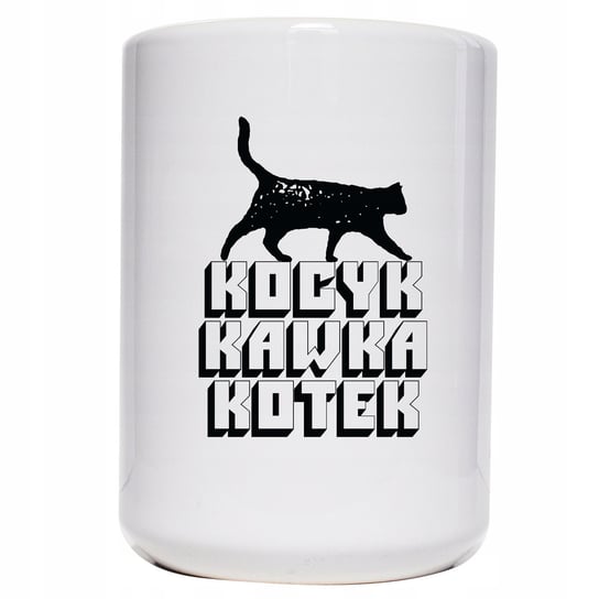 Kubek ceramiczny Kocyk, kawka, kotek, z kotem dla kociarza, 450 ml, Sowia Aleja Inna marka