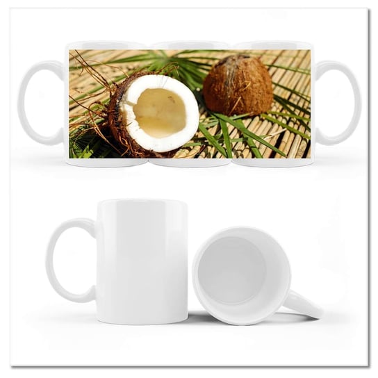 Kubek ceramiczny, Kokosowe wariacje, 330 ml, ZeSmakiem, biały ZeSmakiem