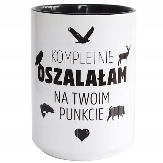 Kubek ceramiczny Kompletnie oszalałam na twoim punkcie, na walentynki dla niego, 450 ml, Sowia Aleja Inna marka