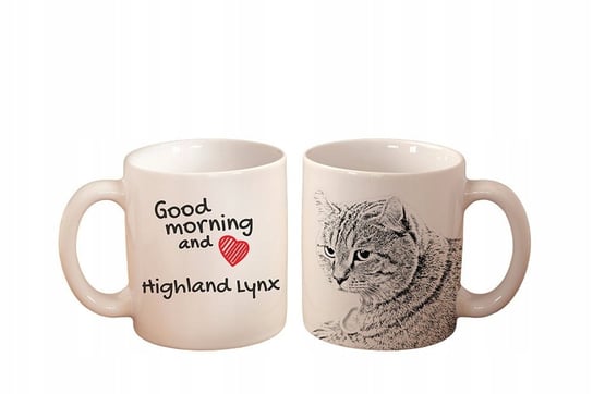 Kubek ceramiczny Kot Highland Lynx 330 ml, Art-Dog Inna marka
