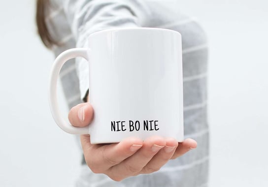 Kubek ceramiczny, KS10 - Nie bo nie, No name, biały No name