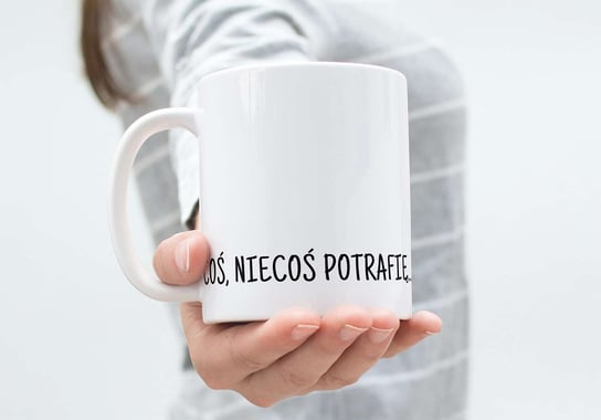 Kubek ceramiczny, KS7 - Coś niecoś potrafię, No name, biały No name