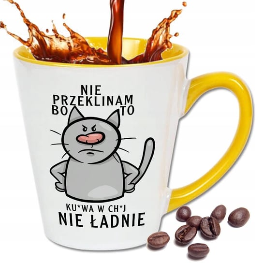 Kubek ceramiczny Latte Mały PREZENT ŚMIESZNE WZORY DO PRACY Inna marka