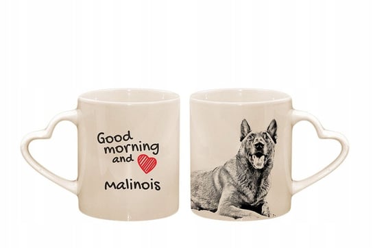 Kubek ceramiczny Malinois serce z nadrukiem Art-Dog