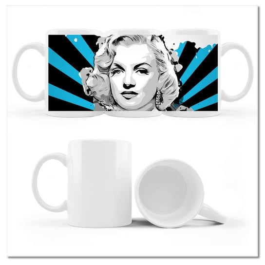 Kubek ceramiczny, Marilyn Monroe , 330 ml, ZeSmakiem, biały ZeSmakiem