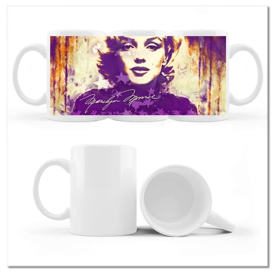 Kubek ceramiczny, Marilyn Monroe, 330 ml, ZeSmakiem, biały ZeSmakiem