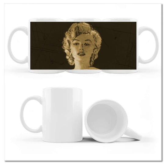 Kubek ceramiczny, Marilyn Monroe, 330 ml, ZeSmakiem, biały ZeSmakiem