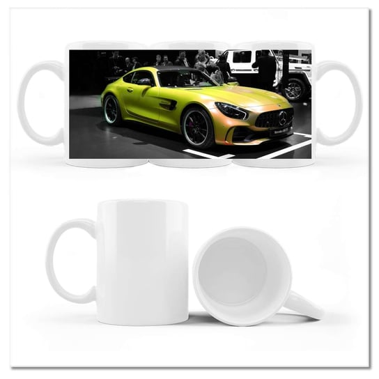 Kubek ceramiczny, Mercedes AMG, 330 ml, ZeSmakiem, biały ZeSmakiem