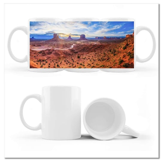 Kubek ceramiczny, Monument-Valley-Utah-Usa, 330 ml, ZeSmakiem, biały ZeSmakiem
