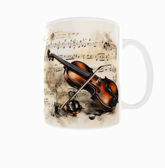 Kubek ceramiczny, Muzyka Klasyczna Skrzypce Violin Nuty, 300 ml Inna marka