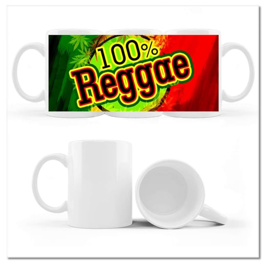 Kubek ceramiczny, Muzyka Reggae, 330 ml, ZeSmakiem, biały ZeSmakiem
