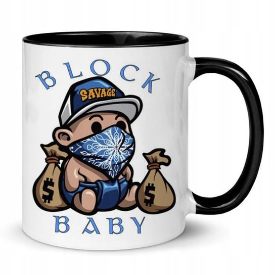 Kubek ceramiczny, Na BLOCK BABY Różne, 300 ml, StyleCouture, czarny StyleCouture