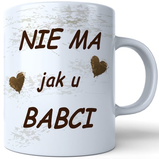 Kubek ceramiczny, na dzień babci, Super Babcia, 330 ml, J&W, biały J&W