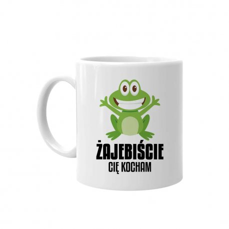 Kubek ceramiczny na prezent Żajebiście cię kocham Koszulkowy