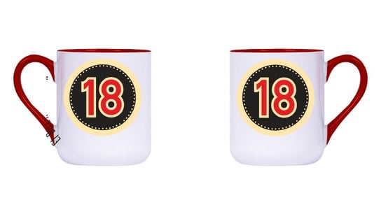 Kubek ceramiczny, na urodziny, 18 Witaj w Klubie (6), 300 ml, Rezon Rezon