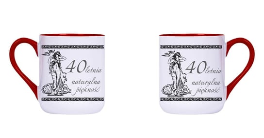 Kubek ceramiczny, na urodziny, 40 letnia Naturalna Piękność (11), 300 ml, Rezon Rezon