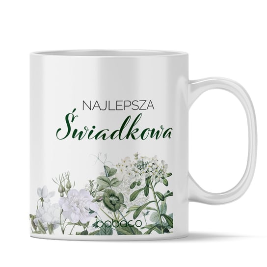 Kubek ceramiczny, Najlepsza Świadkowa 005, 330 ml, ERT Group, biały ERT Group