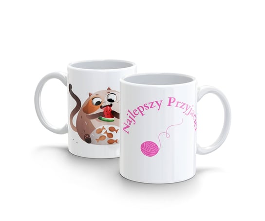 Kubek ceramiczny, Najlepszy Przyjaciel Kot v8, 300 ml Mrapol