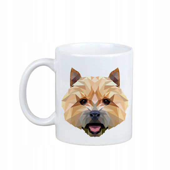 Kubek ceramiczny Norwich Terrier Kubek z napisem, geometryczny pies Art-Dog
