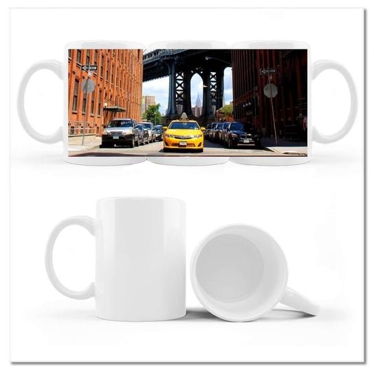 Kubek ceramiczny, NYC Taxi, 330 ml, ZeSmakiem, biały ZeSmakiem