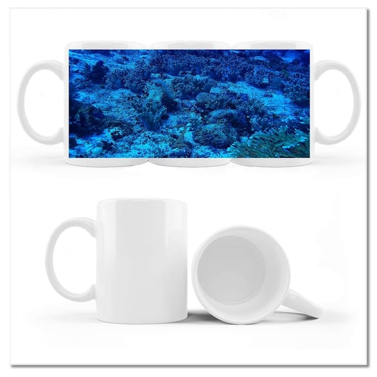 Kubek ceramiczny, Ocean ekosystem, 330 ml, ZeSmakiem, biały ZeSmakiem