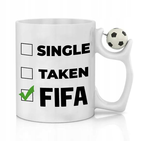 Kubek ceramiczny PIŁKA w uchwycie PREZENT dla FANA FIFA GRA, 330ml Inna marka