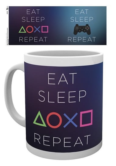 Kubek ceramiczny Playstation Eat Sleep Repeat 320 ml, Abysse Corp ABYstyle