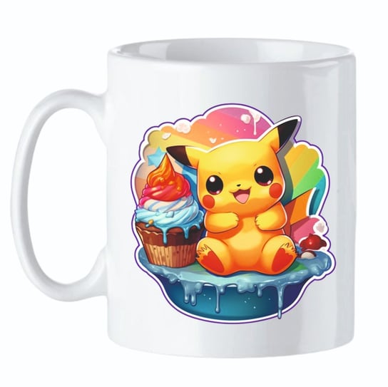Kubek ceramiczny, Pokemon Pikachu, 330 ml, biały Inna marka