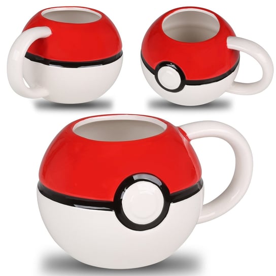 Kubek ceramiczny Pokemon Pokeball, czerwono biały Pokémon