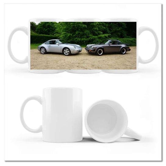 Kubek ceramiczny, Porsche Samochód, 330 ml, ZeSmakiem, biały ZeSmakiem