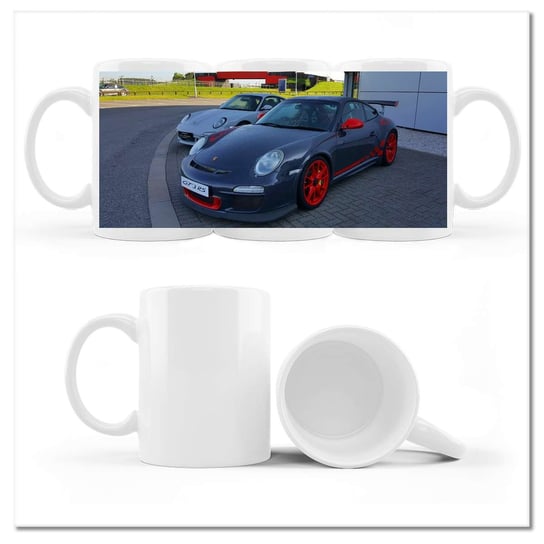 Kubek ceramiczny, Porsche Samochód, 330 ml, ZeSmakiem, biały ZeSmakiem