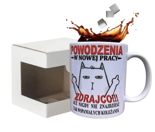 Kubek ceramiczny Powodzenia W Nowej Pracy Zdrajco Prezent, 330 ml Inna marka