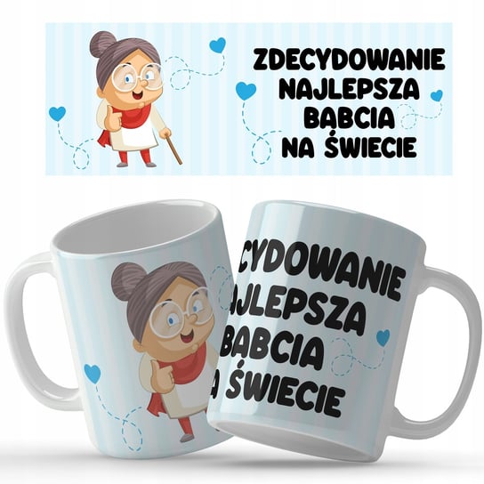 Kubek ceramiczny Prezent DLA NAJLEPSZEJ BABCI NA ŚWIECIE Wz, 330 ml, StyleCouture StyleCouture