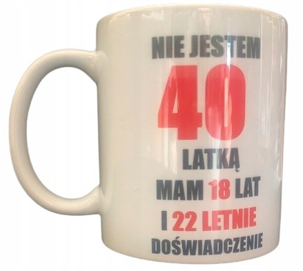 Kubek ceramiczny Prezent Na 40 Urodziny Z Kartonikiem, 330ml Inna marka