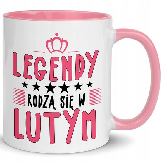 Kubek ceramiczny Prezent Urodziny LEGENDY rodzą się w LUTYM, 330ml Inna marka