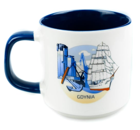 Kubek ceramiczny prezent znad morza pamiątka Bałtyk Gdynia, 350ml, Captain Mike Captain Mike