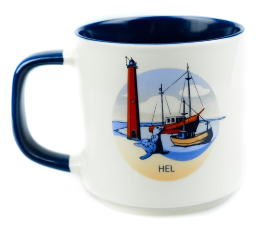 Kubek ceramiczny prezent znad morza pamiątka Bałtyk Hel, 350ml, Captain Mike Captain Mike